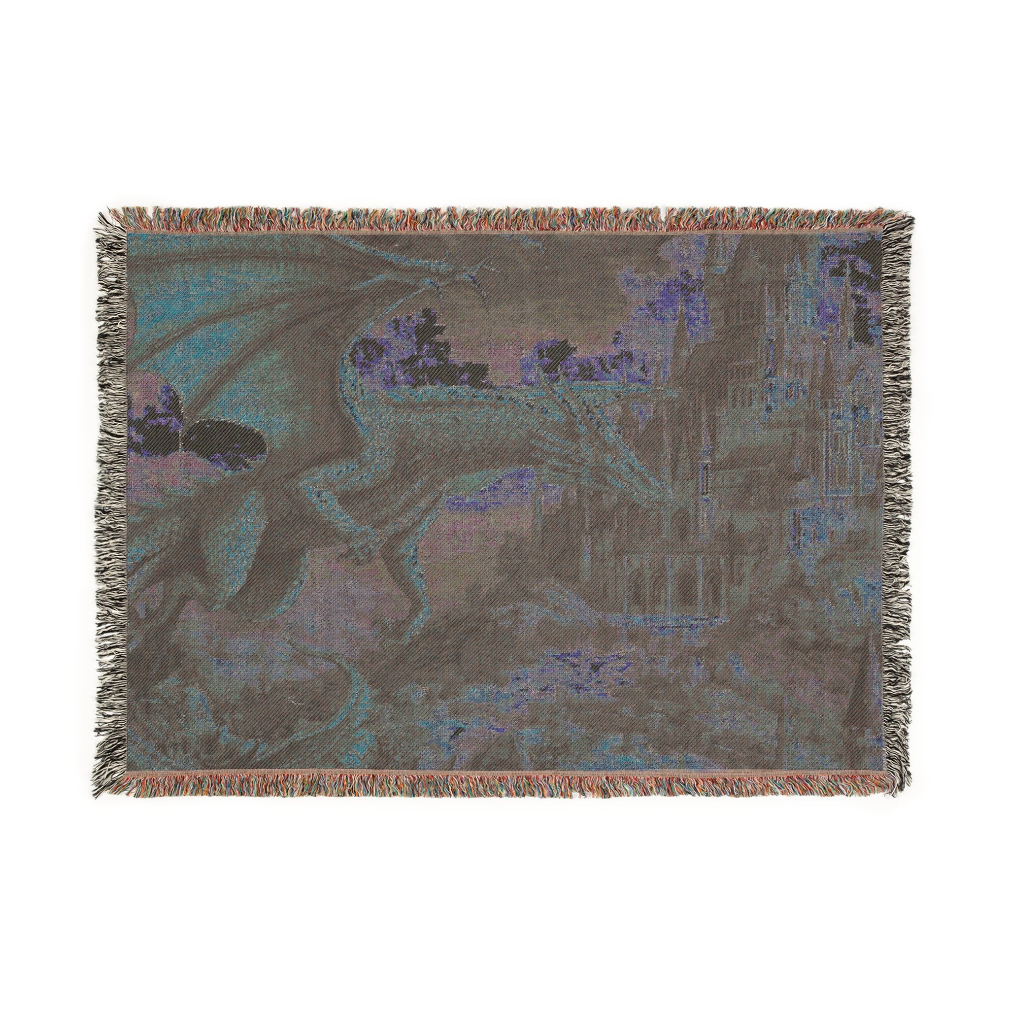 Dragon Castle Woven Blanket