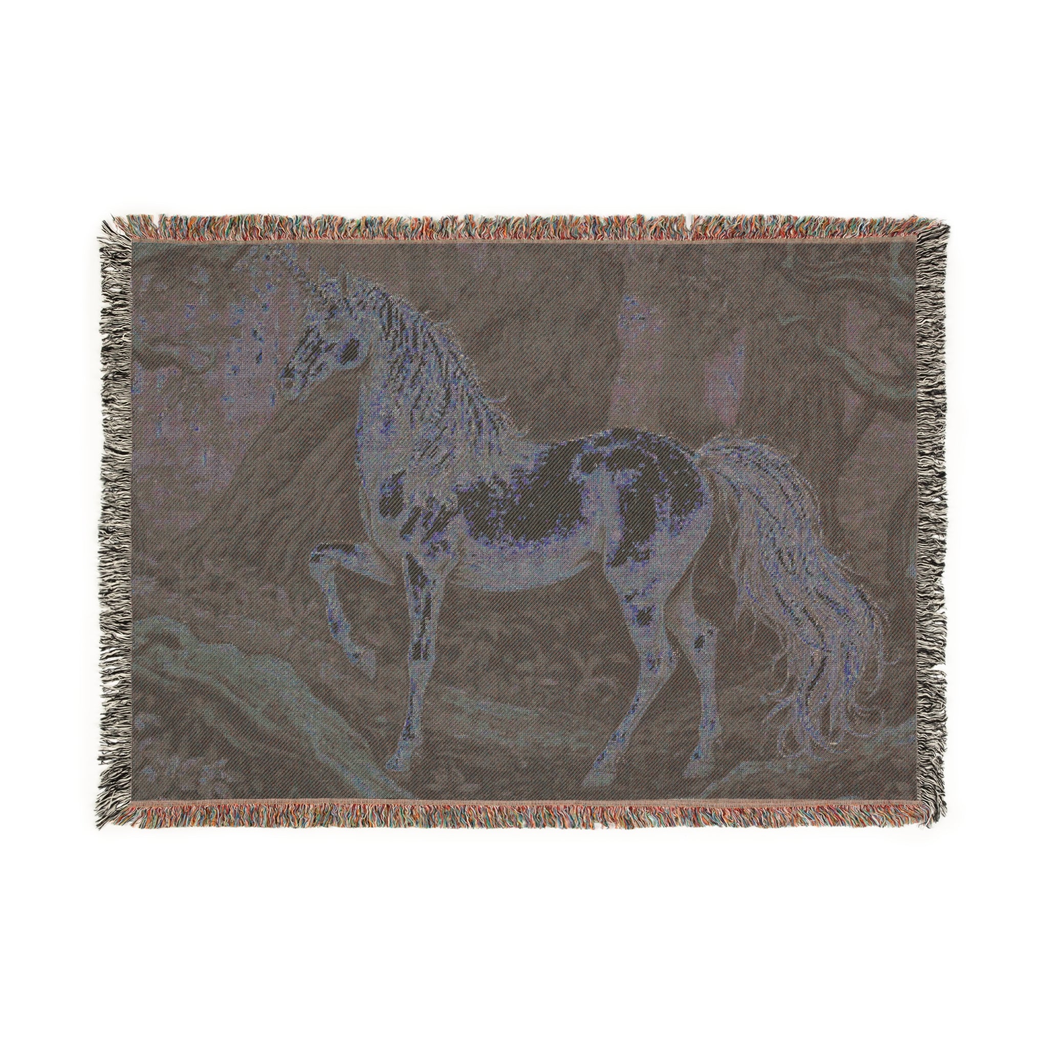 Mystical Horse Tapestry Woven Blanket