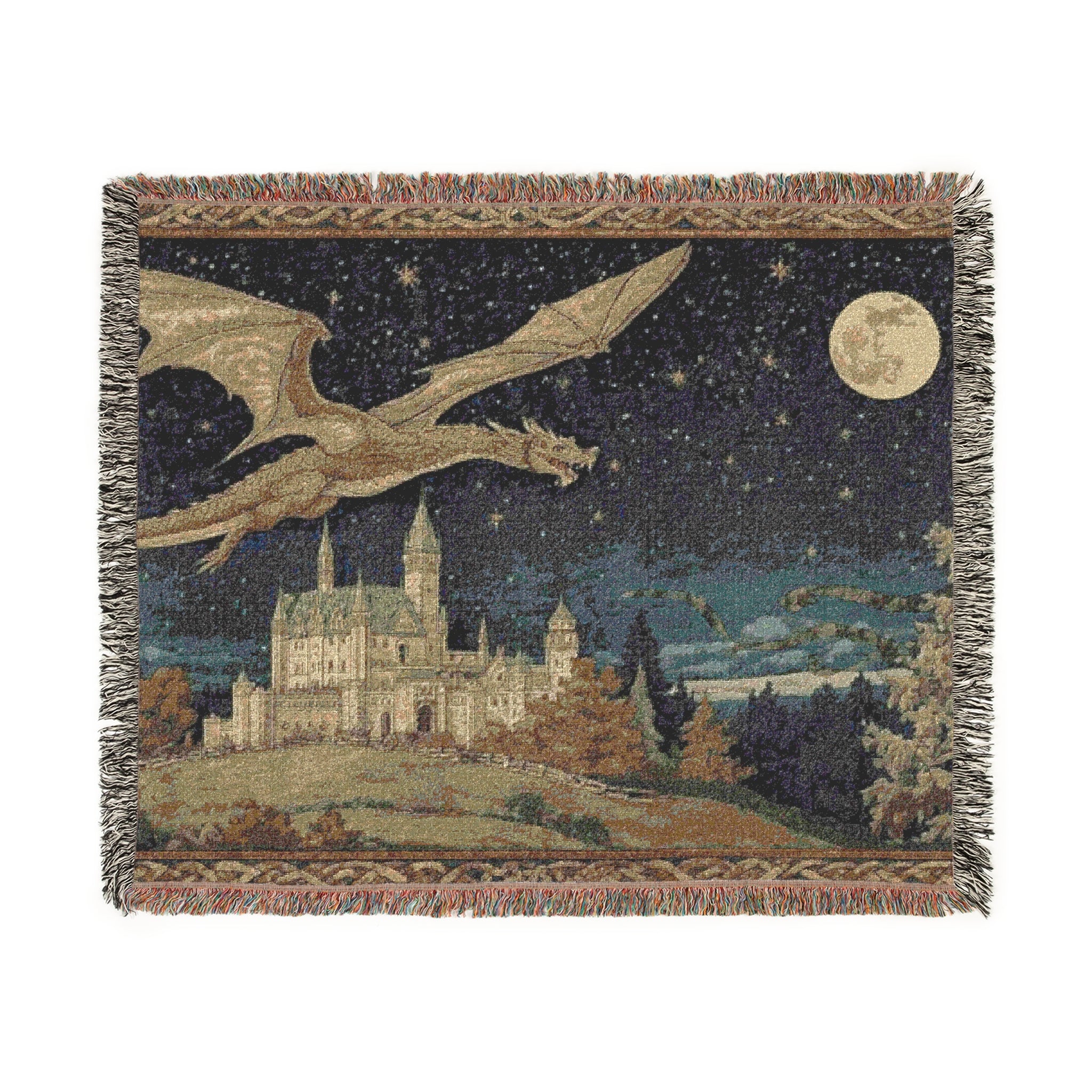 Moonlight Dragon Woven Blanket