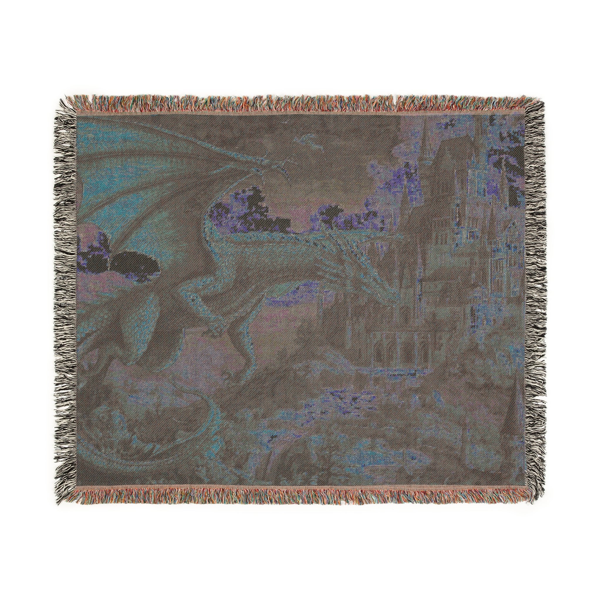 Dragon Castle Woven Blanket