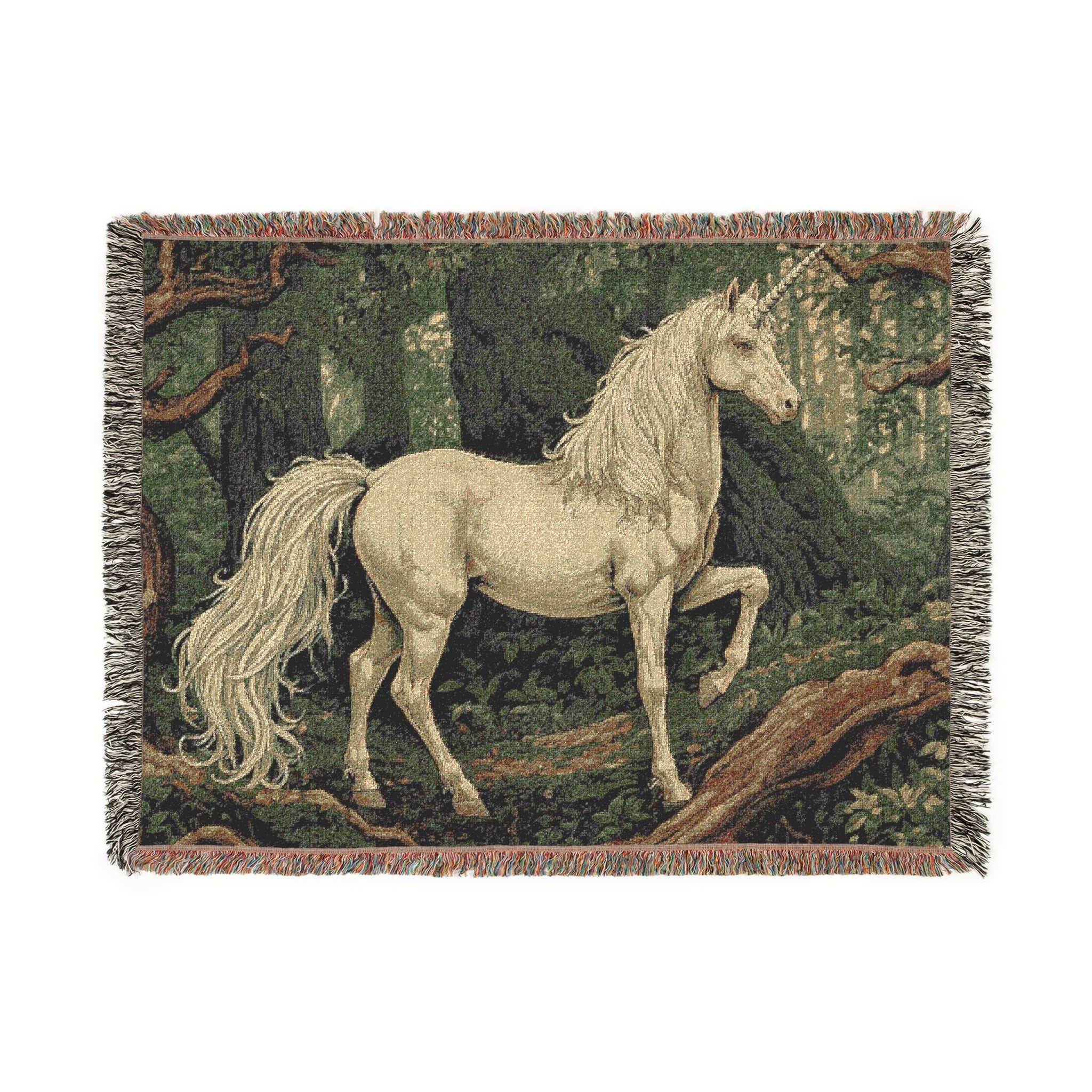 Mystical Horse Tapestry Woven Blanket