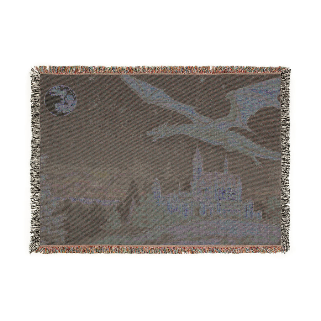 Moonlight Dragon Woven Blanket