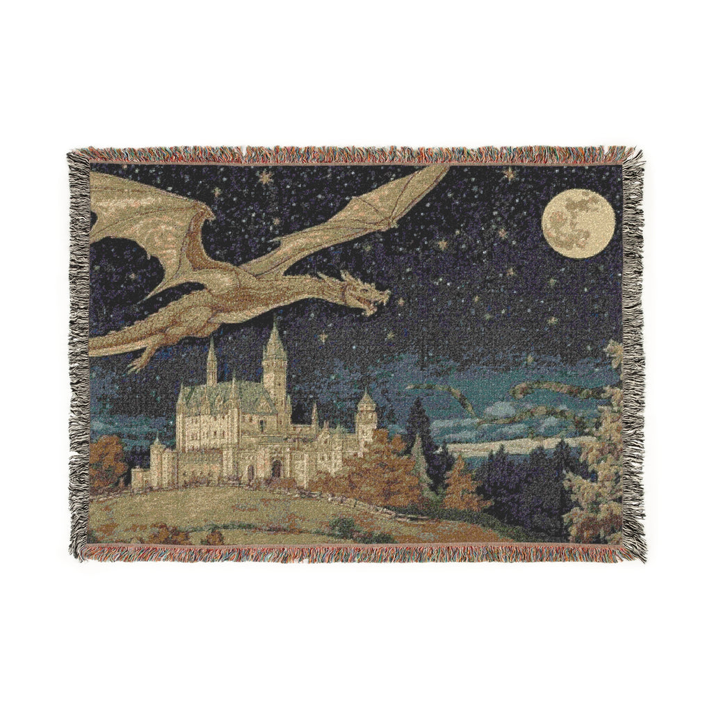Moonlight Dragon Woven Blanket
