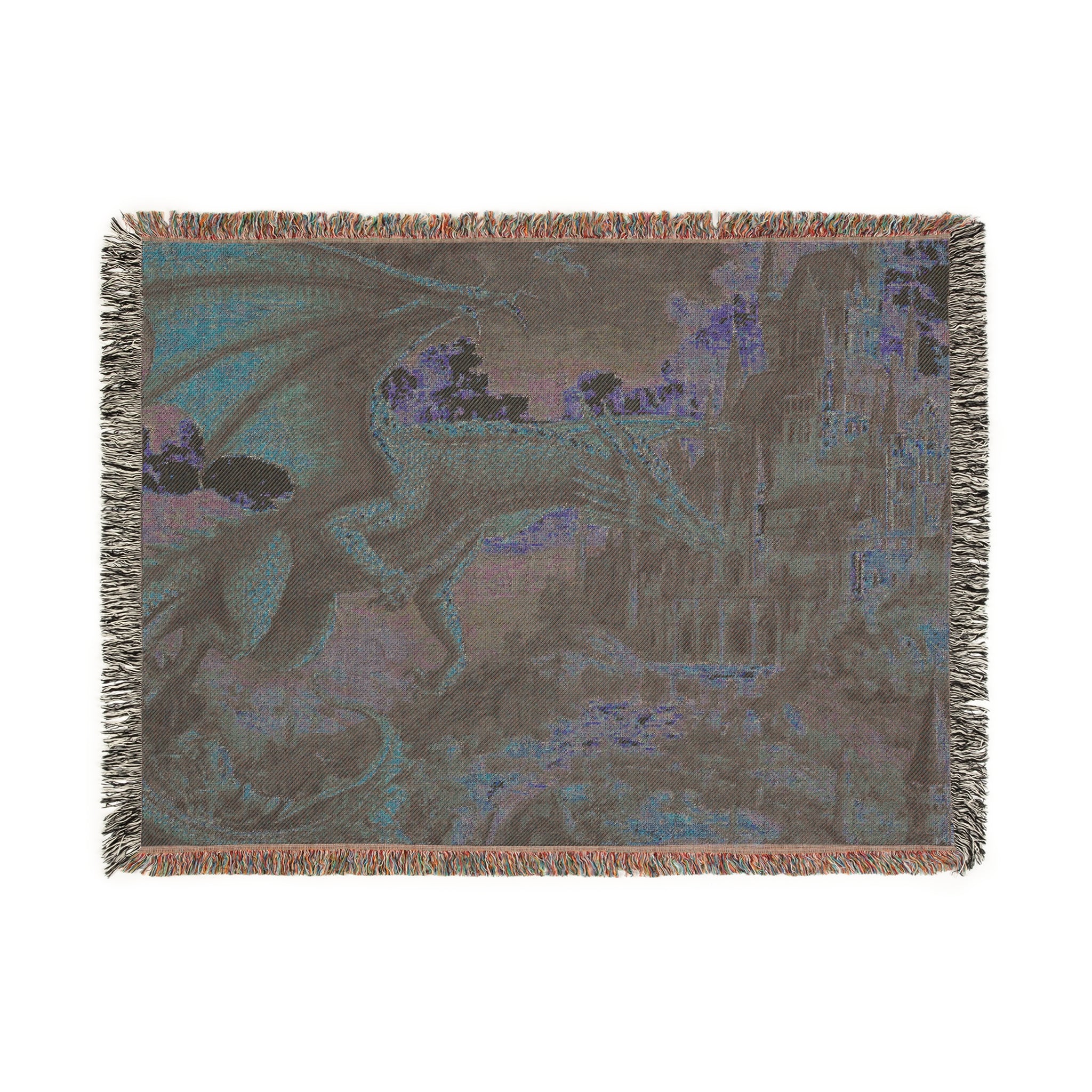 Dragon Castle Woven Blanket