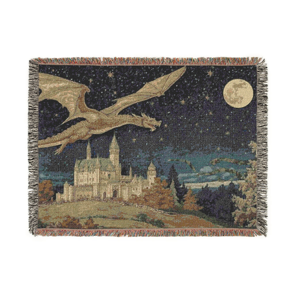 Moonlight Dragon Woven Blanket