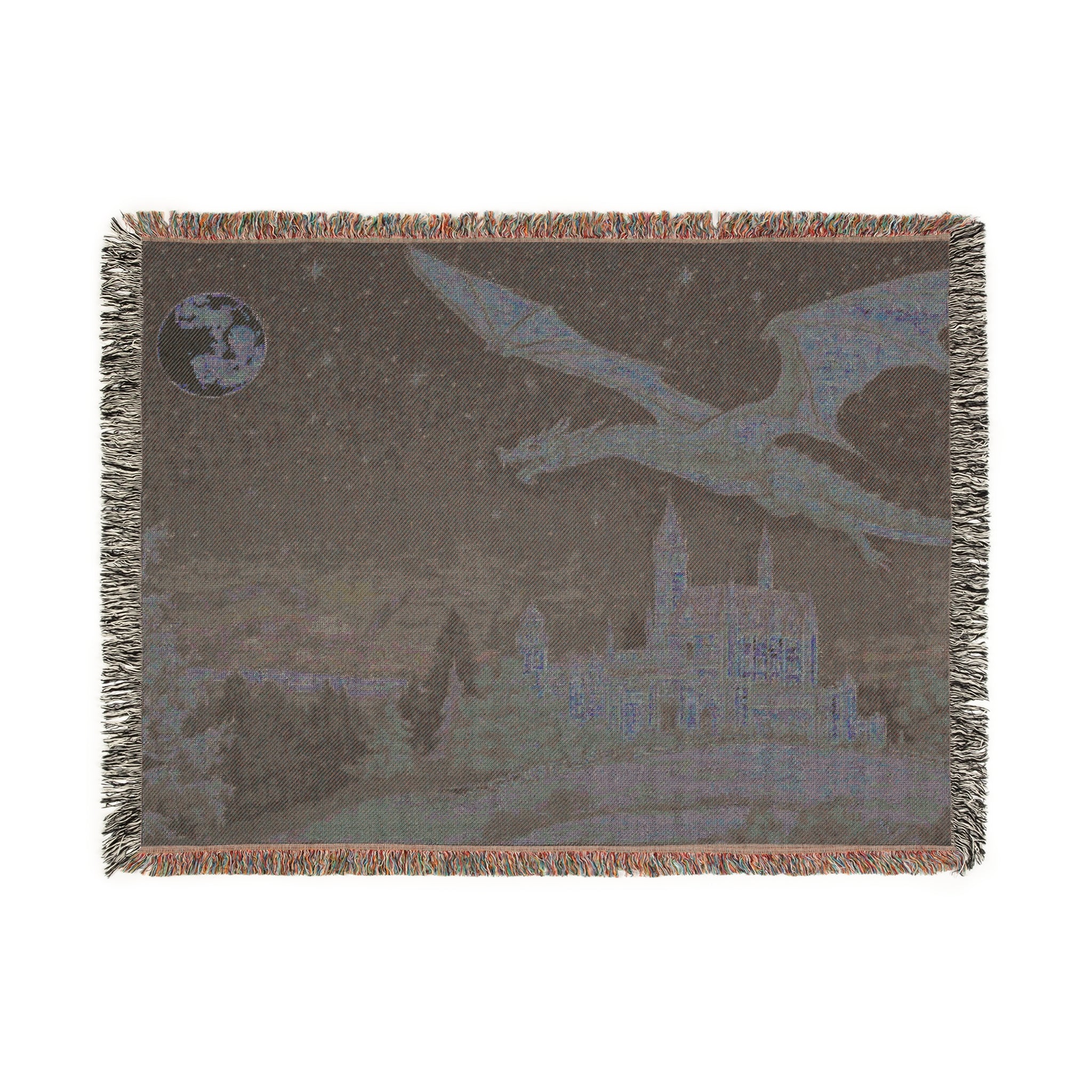 Moonlight Dragon Woven Blanket