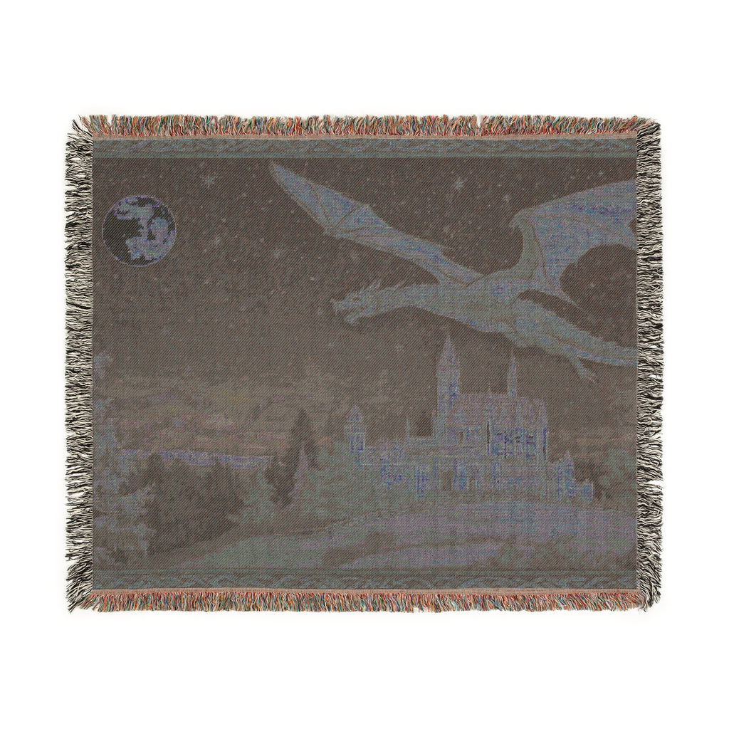 Moonlight Dragon Woven Blanket