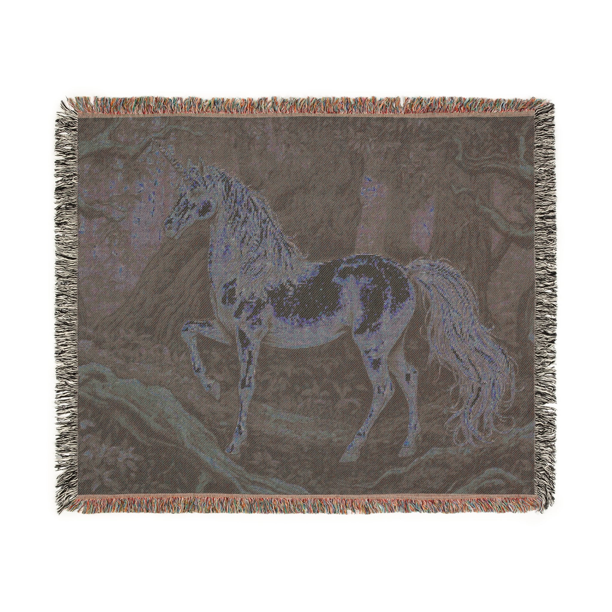 Mystical Horse Tapestry Woven Blanket