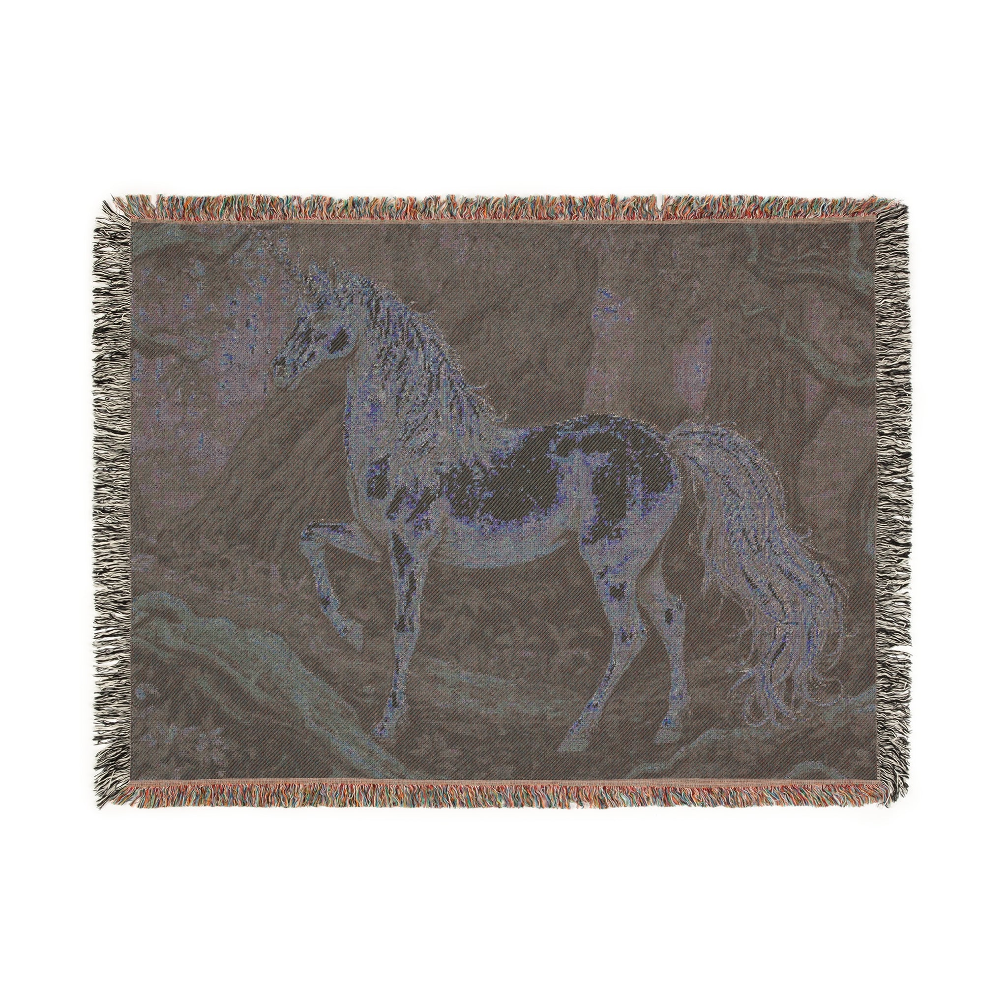 Mystical Horse Tapestry Woven Blanket